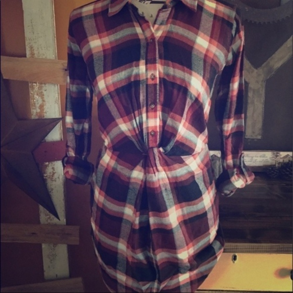 NWT Abercrombie & Fitch Flannel Plaid Shirt Dress XS & Small Available